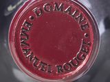 a close up of a wine bottle with a label on it