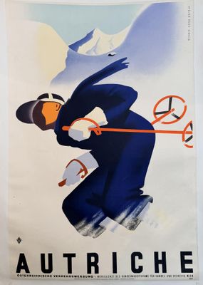 an image of a poster of a man skiing down a mountain