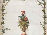 une photo d'un tableau représentant un vase orné de fleurs