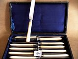 a case with a set of eight wooden baseball bats