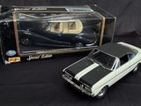 a black and white model of a car and a black and white box