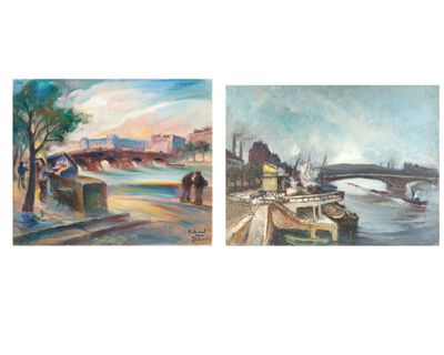Georges Guido FILIBERTI (1881-1970) Le Pont Neuf à Paris