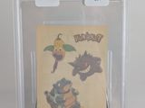 une photo d'une carte à collectionner Pokémon dans un étui transparent