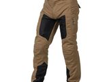 a man in khaki pants with black and tan accents