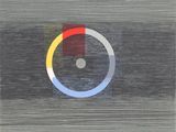 an image of a painting of a circle with a red, yellow, blue, and green circle in the center