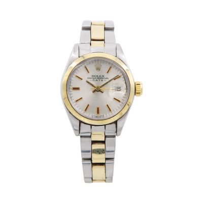 une montre pour femme en acier inoxydable bicolore et or jaune