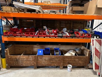 a lot of tools on the shelves in the warehouse