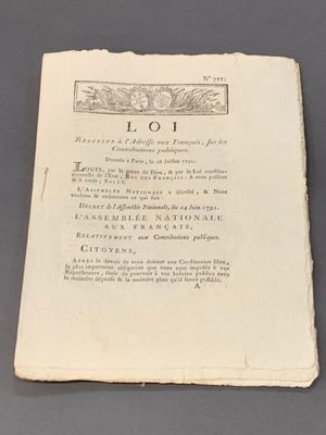 DUPONT DE NEMOURS (P.-S.). Loi relative à l'adresse aux fran…