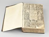 an open book with a picture of a man and a woman on it