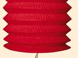 a red paper lantern hanging from a string