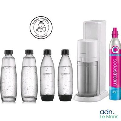 five bottles of water and a bottle of water next to each other
