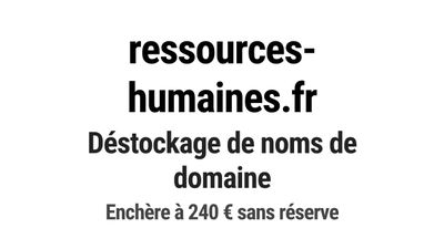 Nom de domaine ressources-humaines.