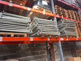 a lot of pallets that are stacked on a rack
