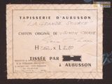 a label on a piece of paper that has a picture of a train on it