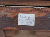 a label on a piece of wood that says please