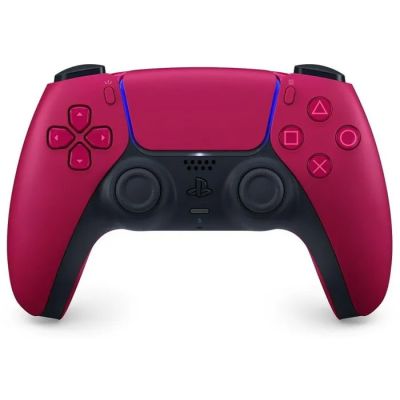 un gros plan d'une manette rose sur fond blanc