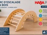 an image of a picture of a wooden bed with a ladder