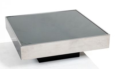 an image of a square coffee table with a glass top