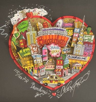 Charles FAZZINO (né en 1955) "Broadway's got heart" - Photo 1