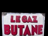 a sign that says legaz butane on it