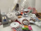 a table with a lot of craft items on it