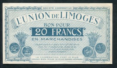 un gros plan d'un billet de banque français sur lequel figure un épi de blé