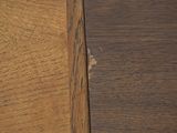 two pieces of wood that have been cut in half
