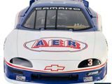 an image of a white and blue car with the word aer on it