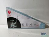 a box with a scooter in it sitting on a table