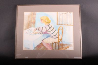 Maurice DELAVIER (1902-1986) Les premières baguettes Aquarel…