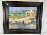 a picture of a painting hanging on the wall