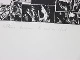 a black and white drawing of a bunch of plants