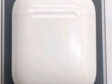 a white apple airpods case sitting on top of a box