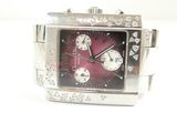 a close up of a wrist watch with diamonds on it