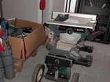 a room with a lot of tools on the floor