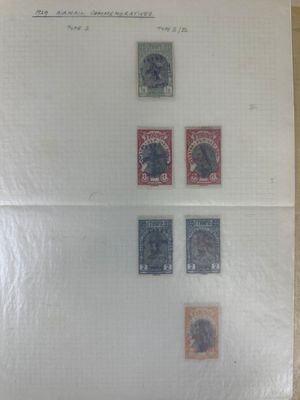 a close up of a piece of paper with a bunch of stamps on it