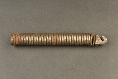 a close up of a piece of metal on a table