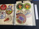 many different types of stickers on a binder