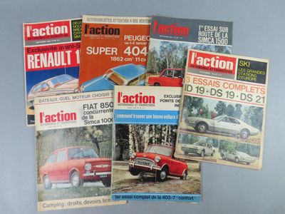 quatre manuels de réparation automobile, dont un sur une voiture rouge et un autre sur une voiture rouge
