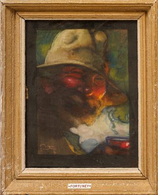 portrait of a man smoking a pipe with a hat and a cigar in his mouth