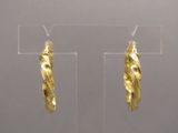 pair of gold earrings in the shape of a snake
