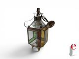 an image of a small lantern with a handle on a white background