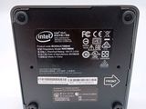the back side of a laptop with the intel logo on it