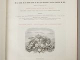 an open book with a picture of a castle in the background