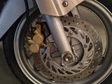 a close up of a motorcycle tire with a wheel on it