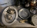 a silver tray with a teapot and a tea pot on it