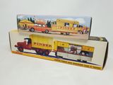 a box with a picture of a truck and a bus on it