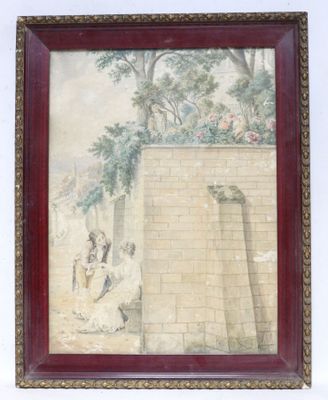 Eugène RENY (1870-1935). Scène de galanterie observée. - Photo 1