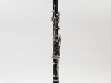 a close up of a clarinet on a white background
