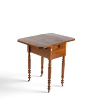 Petite table à volets abattants en placage d'acajou, ouvre à… (photo 2)